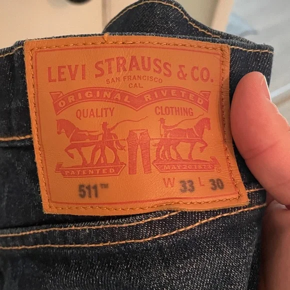 Levi's 511 Men's Slim Jeans - Dark Blue - Picture 7 of 10